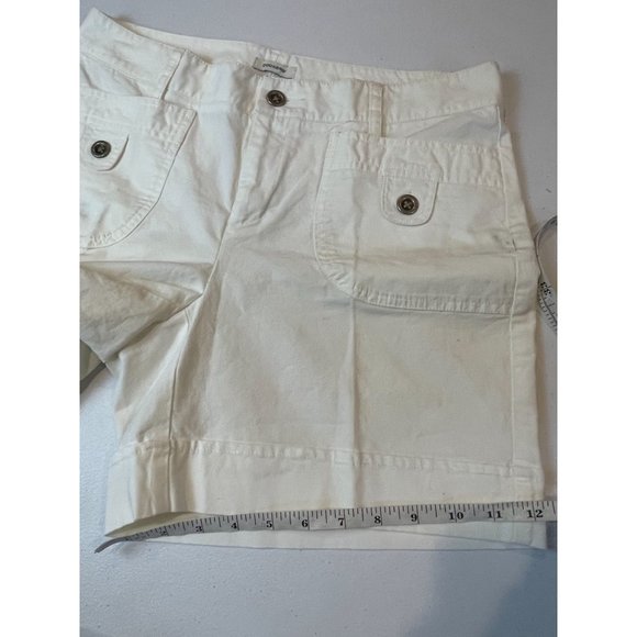 Dockers Womens Pockets Front Shorts Mid Rise Stretch Flat Front White Size 10 - Picture 7 of 9